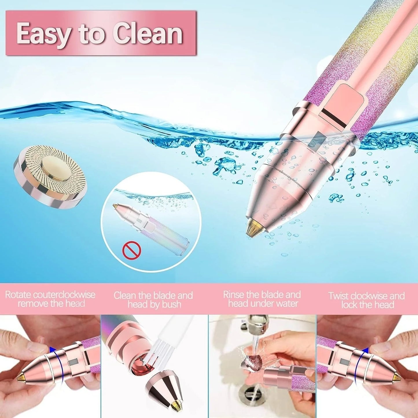Rechargeable Eyebrow Trimmer for Women