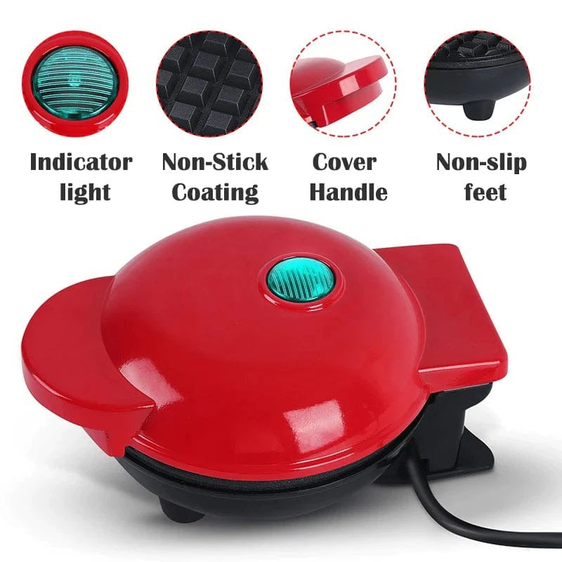 Mini Electric Waffle Maker for Crispy Waffles