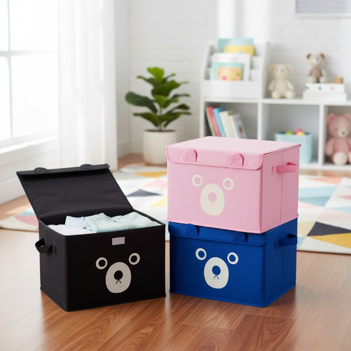 Home Storage Box – Portable Foldable Organizer with Lid
