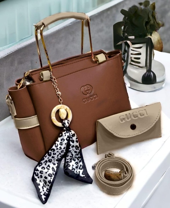 Premium Women’s Handbag Set with Stylish Matching Pouch