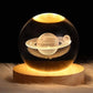 3D Moon Crystal Ball LED Night Lamp with Wooden Base