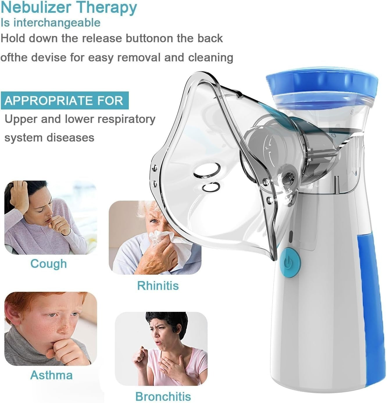 Rechargeable Nebulizer – Handheld Inhaler for Kids & Adults