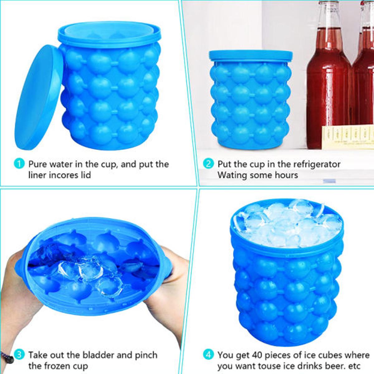 2-in-1 Ice Cube Maker Bottle – Portable Silicone Ice Genie