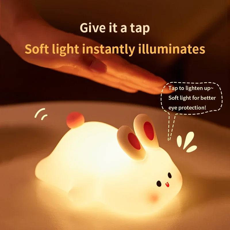 Soft Touch Bunny Lamp for Kids
