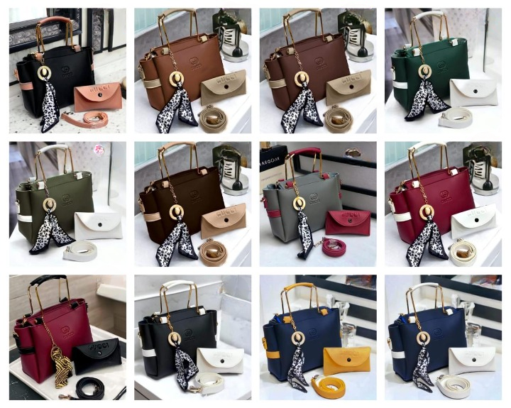 Premium Women’s Handbag Set with Stylish Matching Pouch