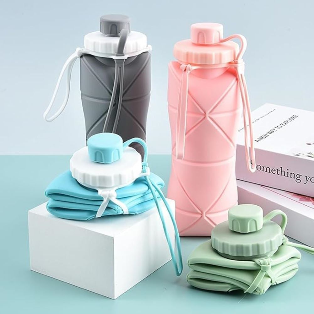 Smart Foldable Silicone Water Bottle for Travel & Gym