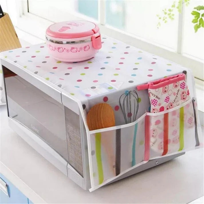 👉 Microwave Oven Dust Cover with Double Pocket Storage (Full Size)