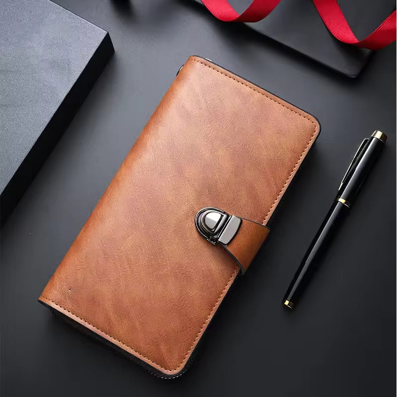 Large Capacity Men’s Leather Wallet – Stylish Bifold Design