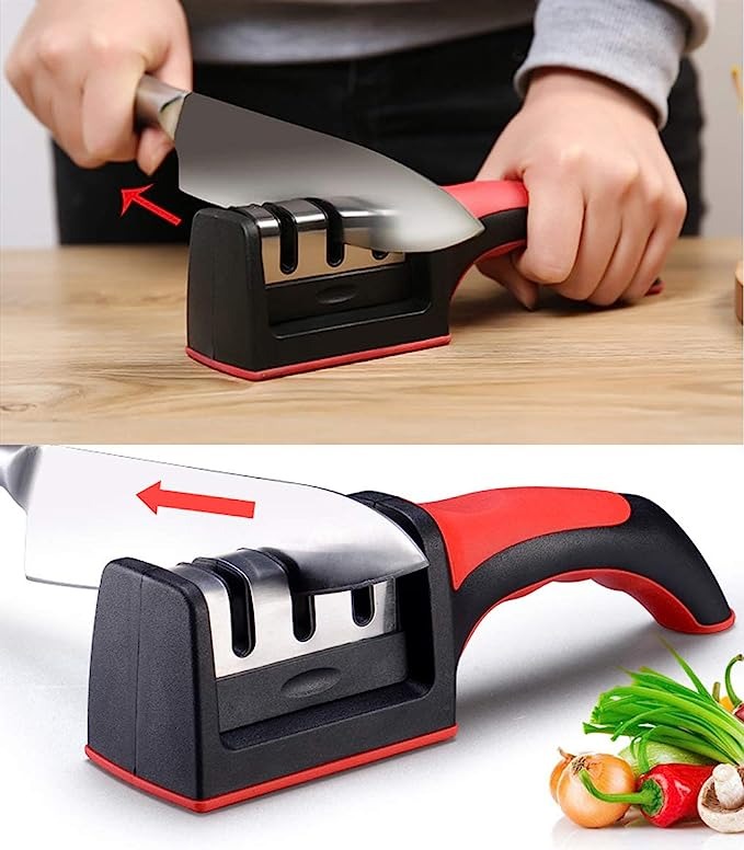 👉 3-Stage Manual Knife Sharpener for Kitchen Knives