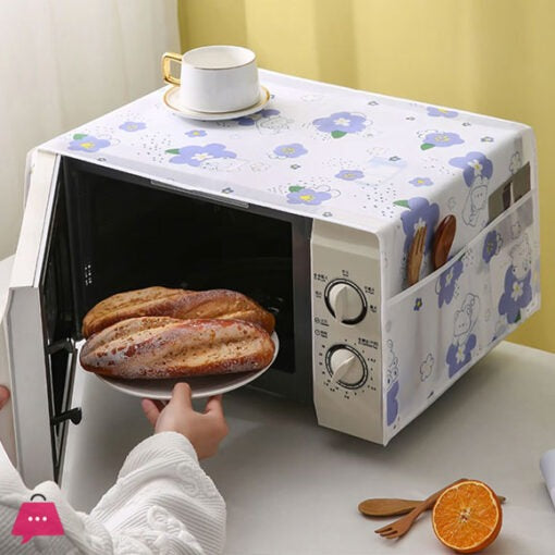 👉 Microwave Oven Dust Cover with Double Pocket Storage (Full Size)