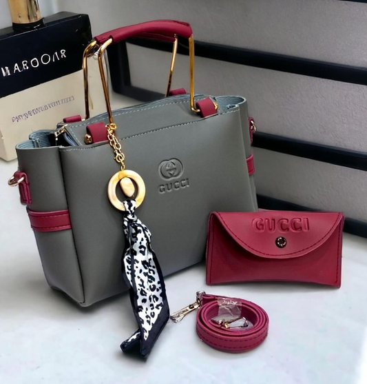 Premium Women’s Handbag Set with Stylish Matching Pouch