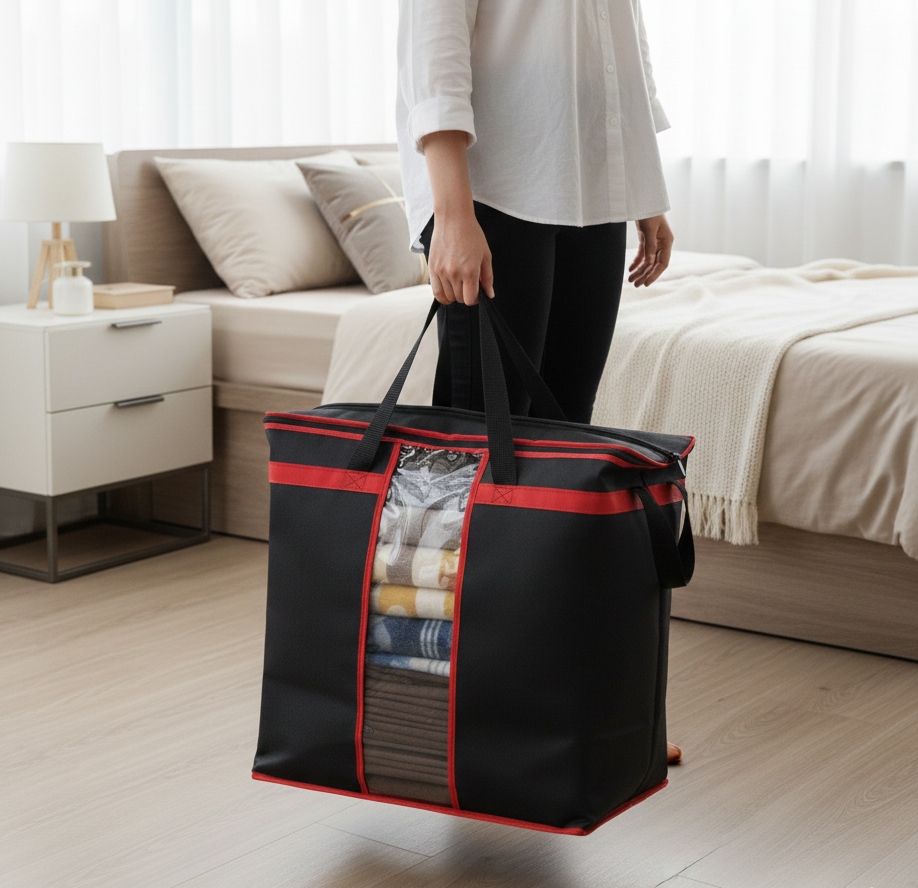 Large Foldable Clothes & Blanket Storage Bag