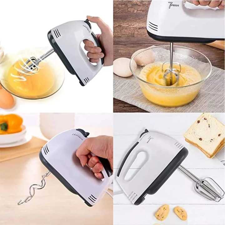 Electric Hand Mixer – 7 Speed Egg Beater for Baking & Cake Mixing