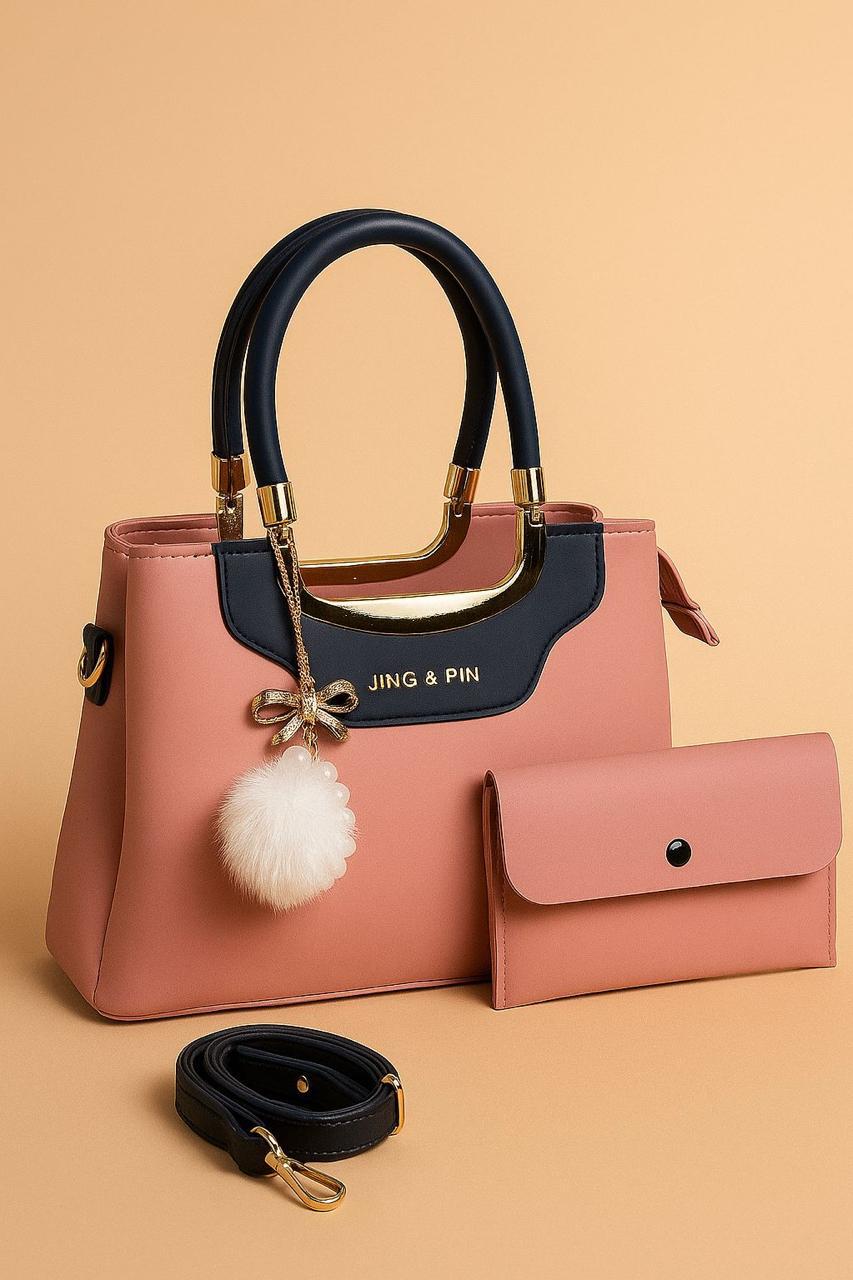 👉 Stylish Ladies Handbag Set with Clutch & Adjustable Shoulder Strap