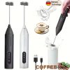 rechargeable handheld electric coffee mixer