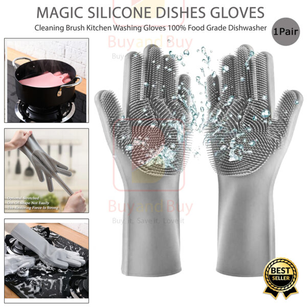 Magic Reusable Silicone Cleaning Gloves magic reusable silicone cleaning gloves