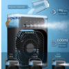 portable 3 in 1 mini air cooler fan with humidifier & led lights