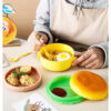 cute burger shape 3 layer lunch box