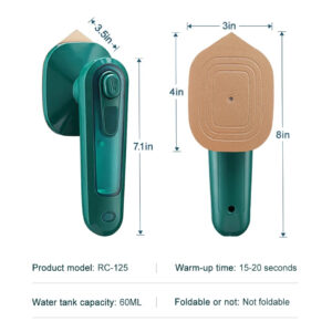 portable travel steam iron – mini handheld ironing machine with quick heat technology for home & travel