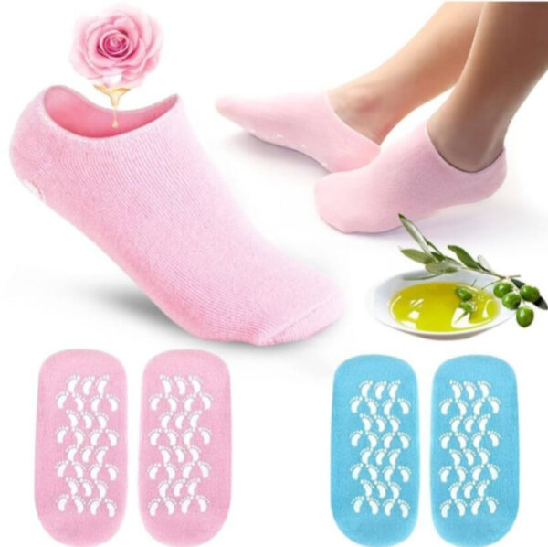 eco reusable silicone gel spa socks