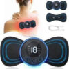 portable mini ems electric neck massager patch for muscle pain relief & relaxation