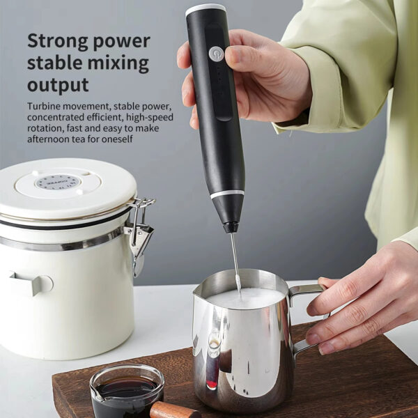 rechargeable handheld electric coffee mixer