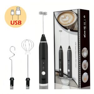 rechargeable handheld electric coffee mixer