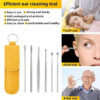 6 in 1 ear wax cleaning kit – professional stainless steel ear pick set with portable storage case