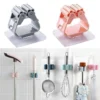 wall mounted mop & broom organizer multi purpose storage hook